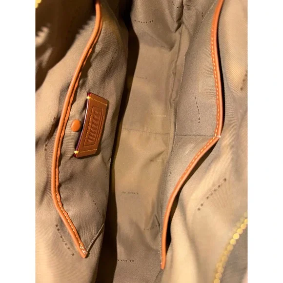 Coach Cary Shoulder Bag Dark Stone Pebble Leather Crossbody Hobo - Picture 14 of 15